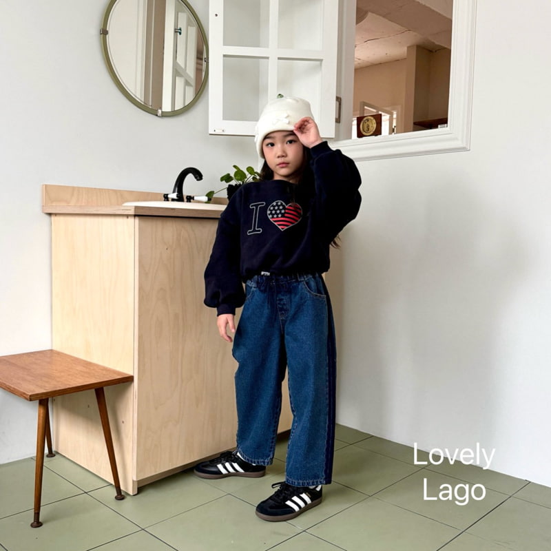 Lago - Korean Children Fashion - #discoveringself - Rouge Line Denim Pants