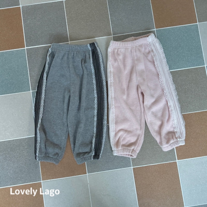 Lago - Korean Children Fashion - #discoveringself - Lace Line Jogger Pants - 12