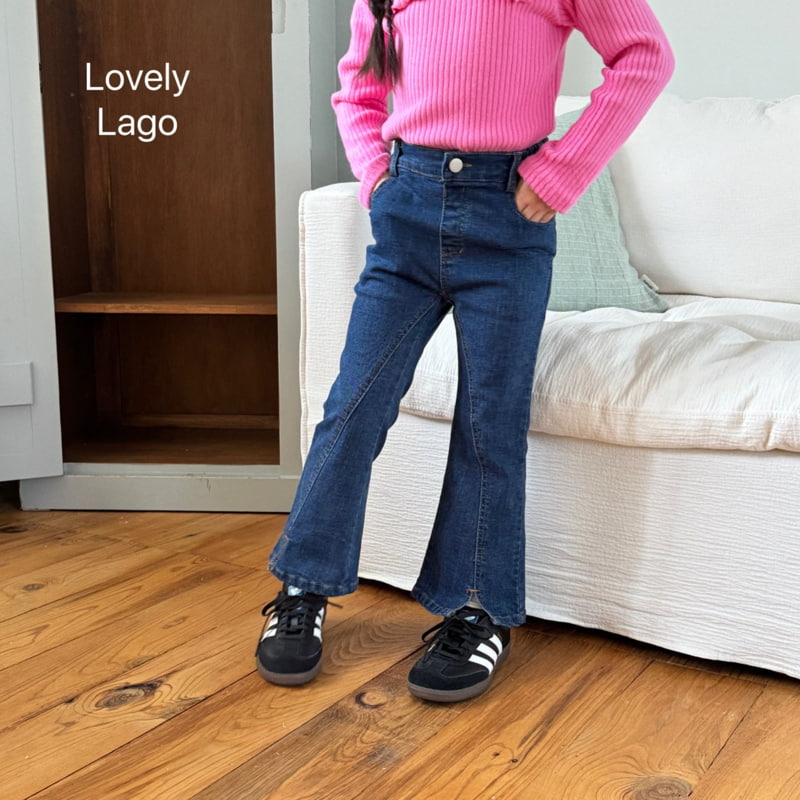 Lago - Korean Children Fashion - #fashionkids - Slit Ribbon Bootcut Pants - 8