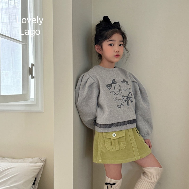 Lago - Korean Children Fashion - #kidsshorts - Puffy Lace Sweatshirt