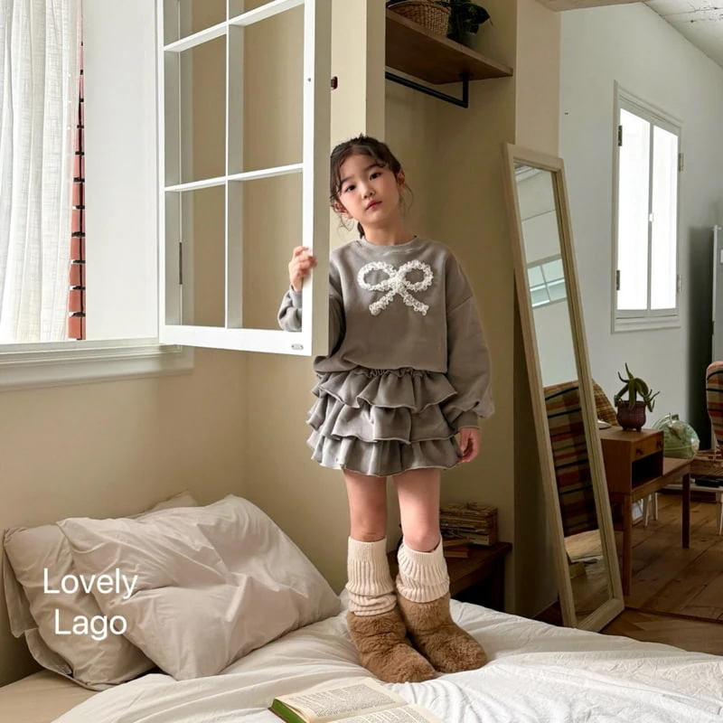 Lago - Korean Children Fashion - #kidsshorts - Lovely Ribbon Sweatshirt - 11