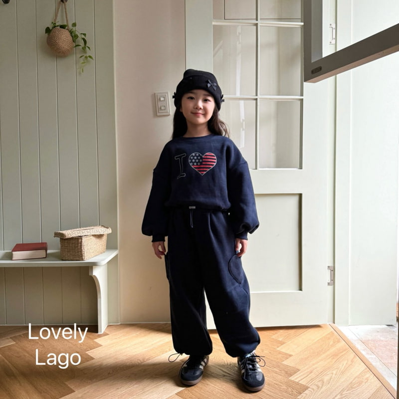 Lago - Korean Children Fashion - #kidsshorts - Love String Sweatshirt - 10