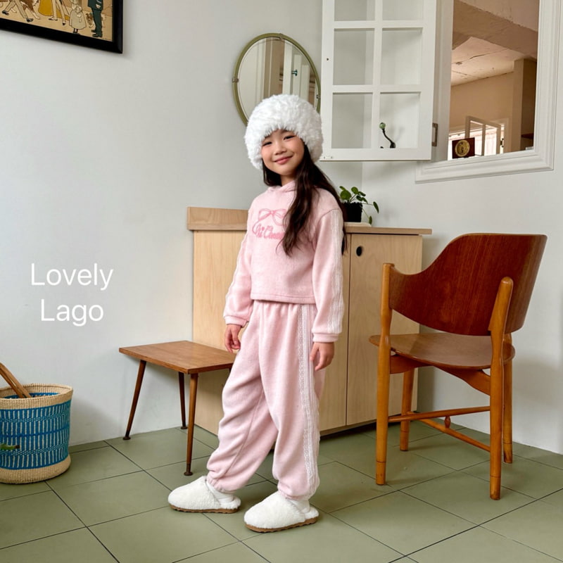 Lago - Korean Children Fashion - #kidzfashiontrend - Lace Line Hood Top