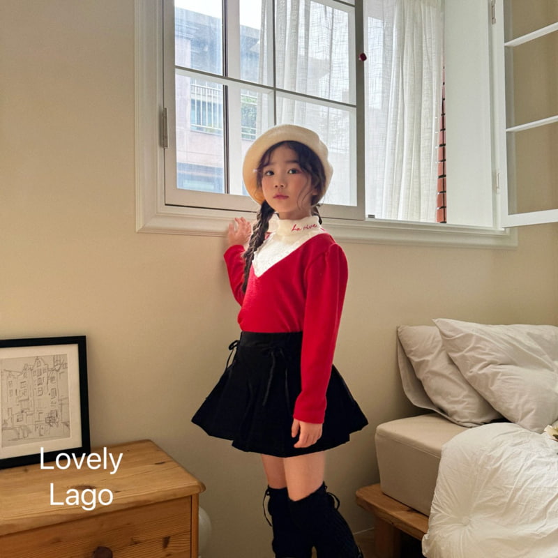 Lago - Korean Children Fashion - #littlefashionista - Raglan Lace Turtleneck Tee