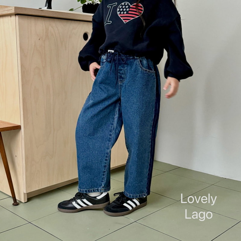 Lago - Korean Children Fashion - #littlefashionista - Rouge Line Denim Pants - 7