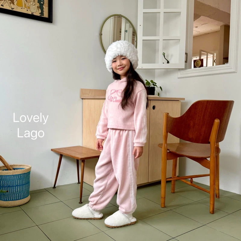 Lago - Korean Children Fashion - #littlefashionista - Lace Line Jogger Pants - 2