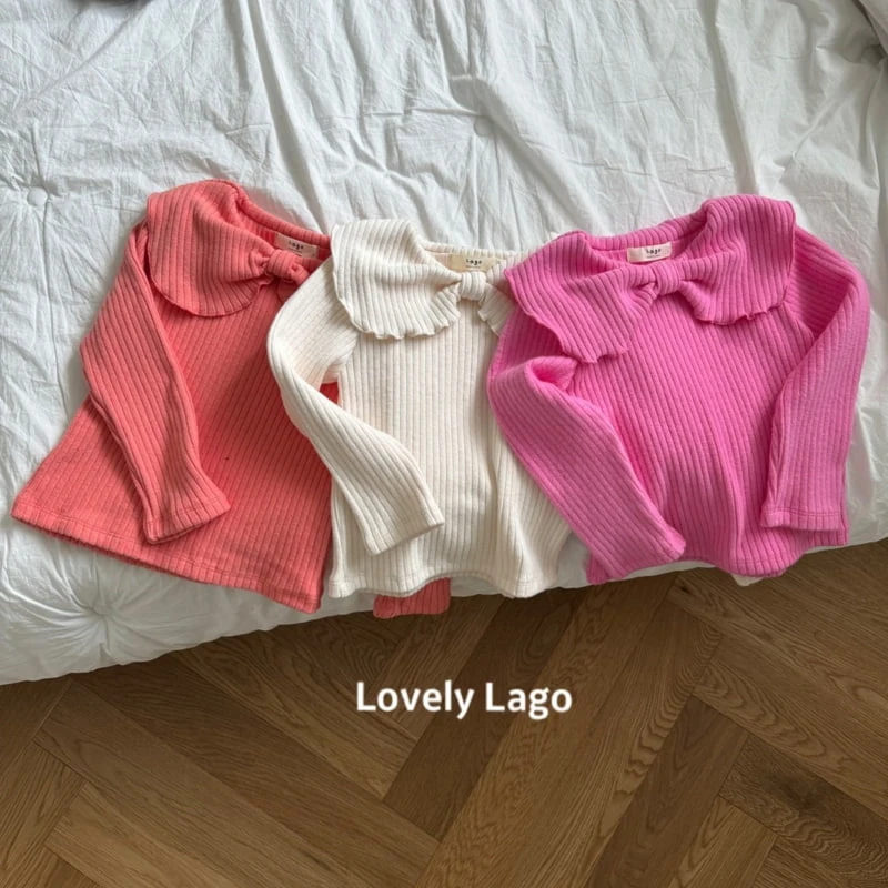 Lago - Korean Children Fashion - #littlefashionista - Fleece Ribbon Tee - 12