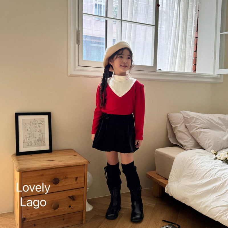 Lago - Korean Children Fashion - #minifashionista - Raglan Lace Turtleneck Tee - 3