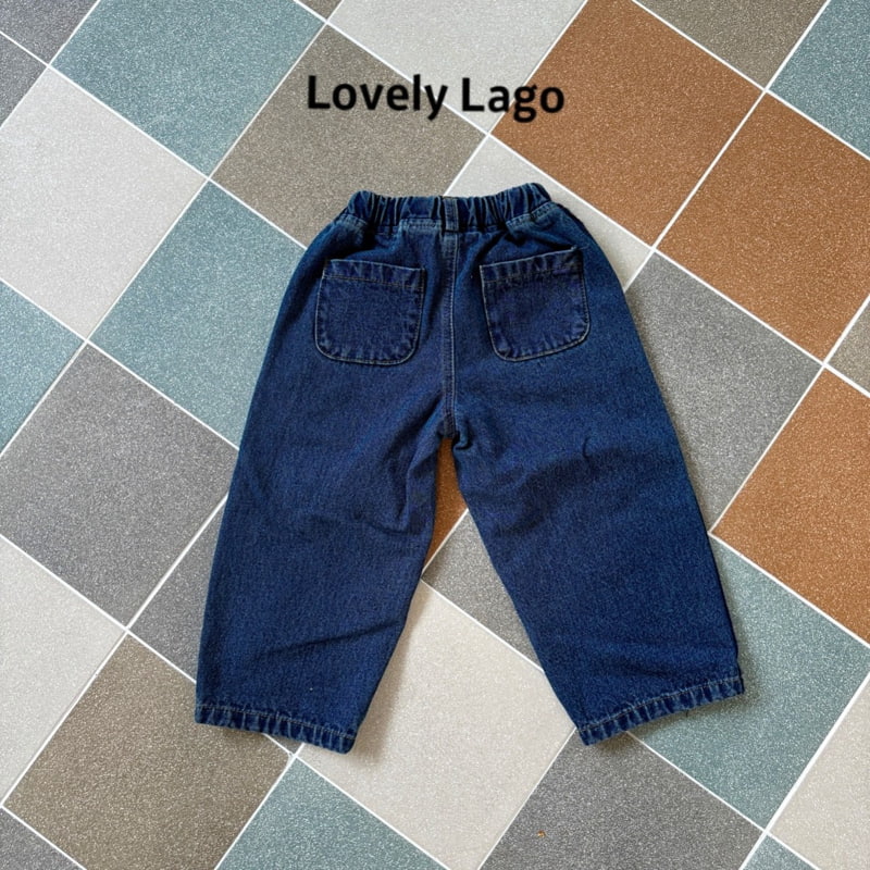 Lago - Korean Children Fashion - #prettylittlegirls - Rouge Line Denim Pants - 10