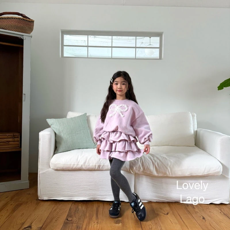 Lago - Korean Children Fashion - #todddlerfashion - Lovely Ribbon Sweatshirt - 3