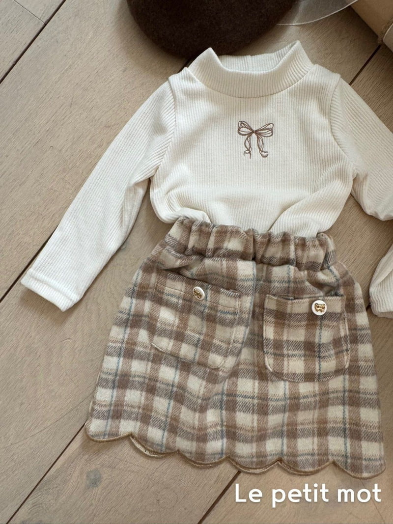 Le petitmot - Korean Children Fashion - #designkidswear - Wave Check Skirt - 9