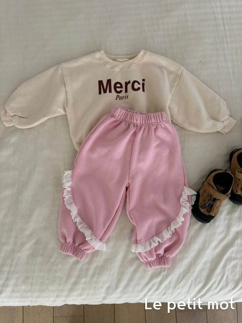 Le petitmot - Korean Children Fashion - #designkidswear - Lace Jogger Pants - 10