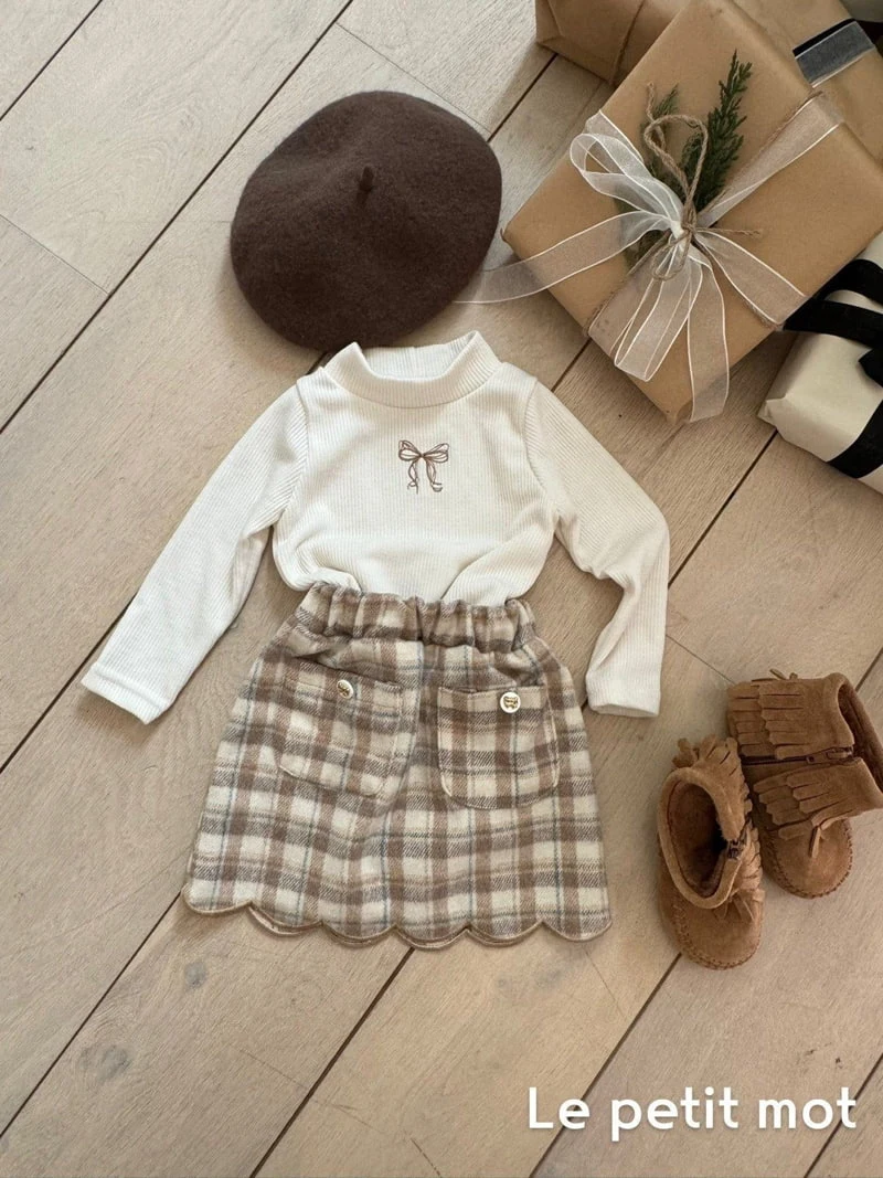 Le petitmot - Korean Children Fashion - #discoveringself - Wave Check Skirt - 10