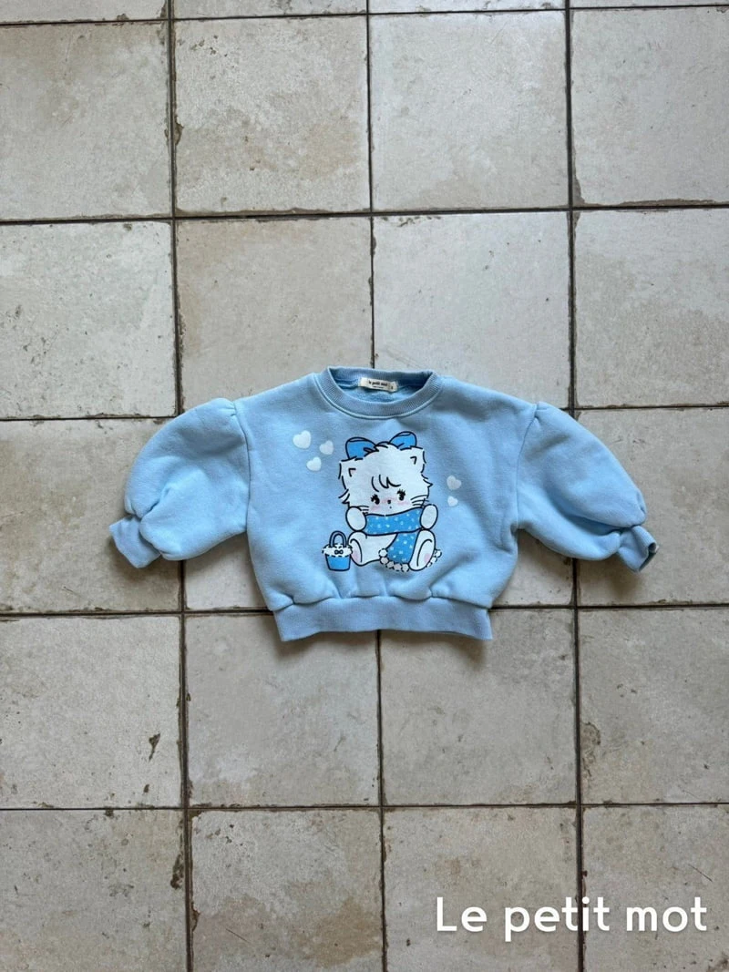 Le petitmot - Korean Children Fashion - #discoveringself - Ribbon Cat Sweatshirt - 3