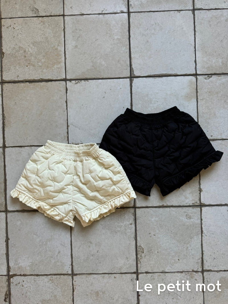 Le petitmot - Korean Children Fashion - #discoveringself - Quilted Frill Winter Shorts