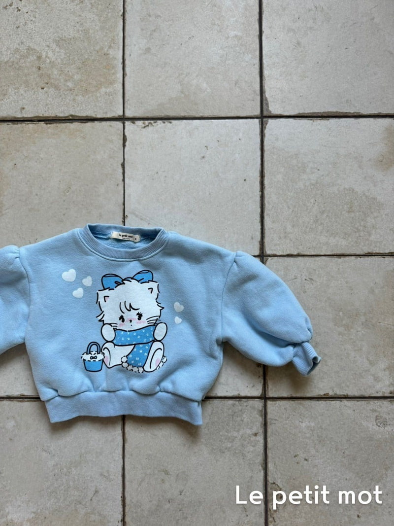 Le petitmot - Korean Children Fashion - #discoveringself - Ribbon Cat Sweatshirt - 4