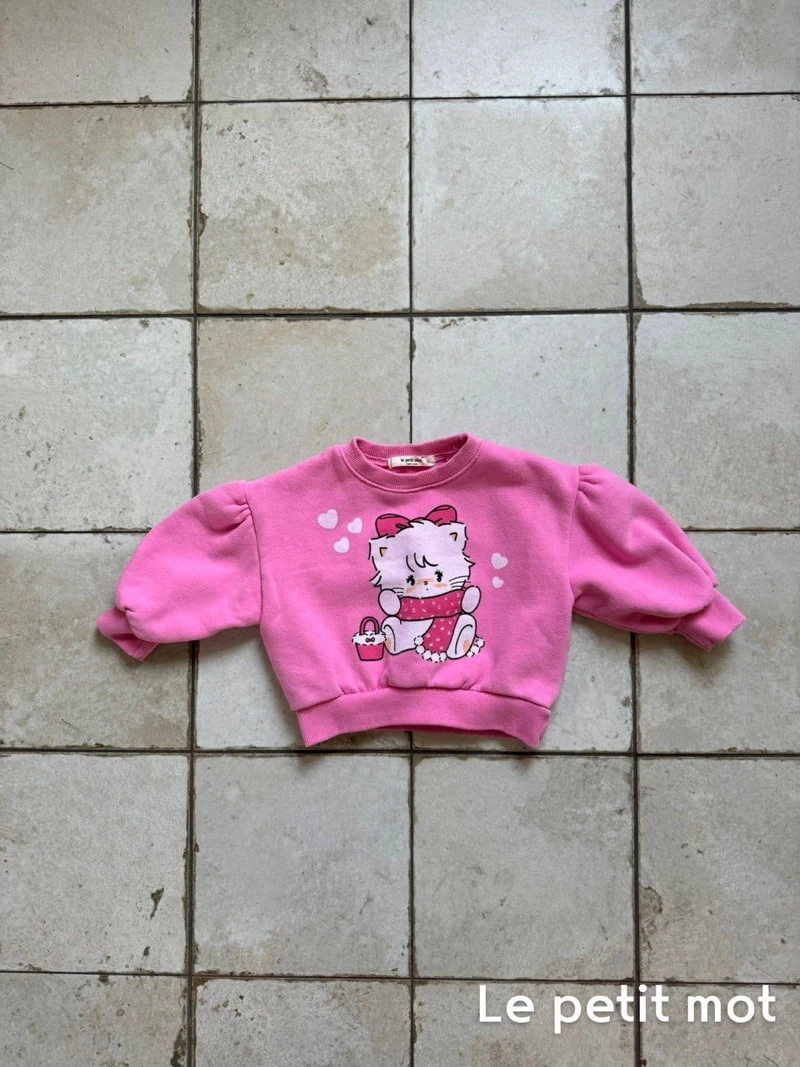 Le petitmot - Korean Children Fashion - #kidsstore - Ribbon Cat Sweatshirt - 6