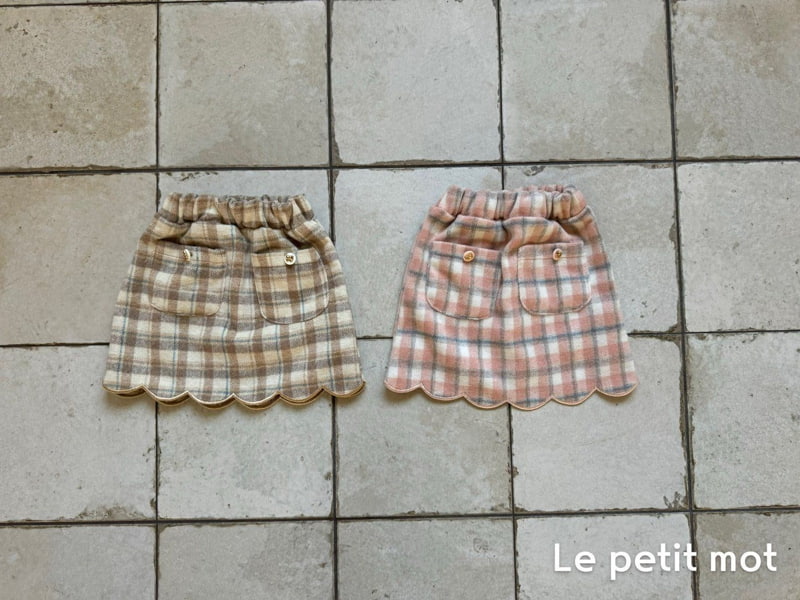 Le petitmot - Korean Children Fashion - #magicofchildhood - Wave Check Skirt