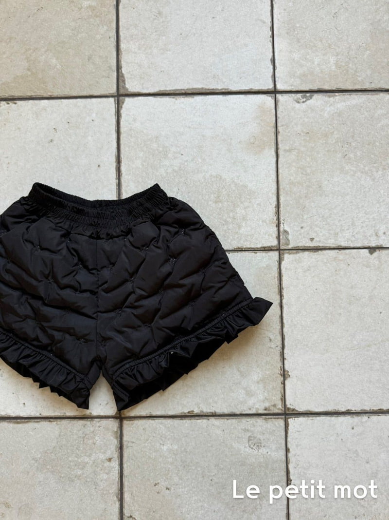 Le petitmot - Korean Children Fashion - #magicofchildhood - Quilted Frill Winter Shorts - 8