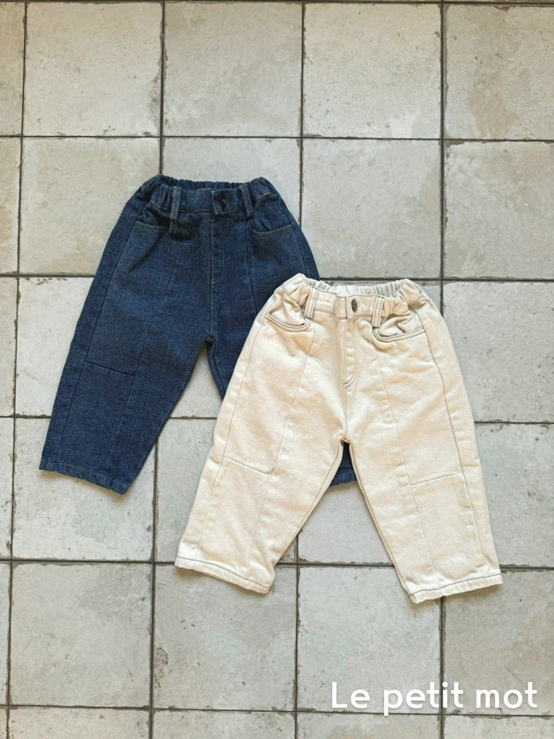 Le petitmot - Korean Children Fashion - #magicofchildhood - Brushed Cut Denim Pants - 2