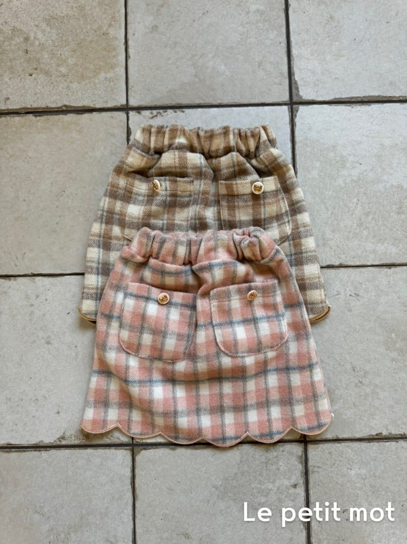 Le petitmot - Korean Children Fashion - #minifashionista - Wave Check Skirt - 2