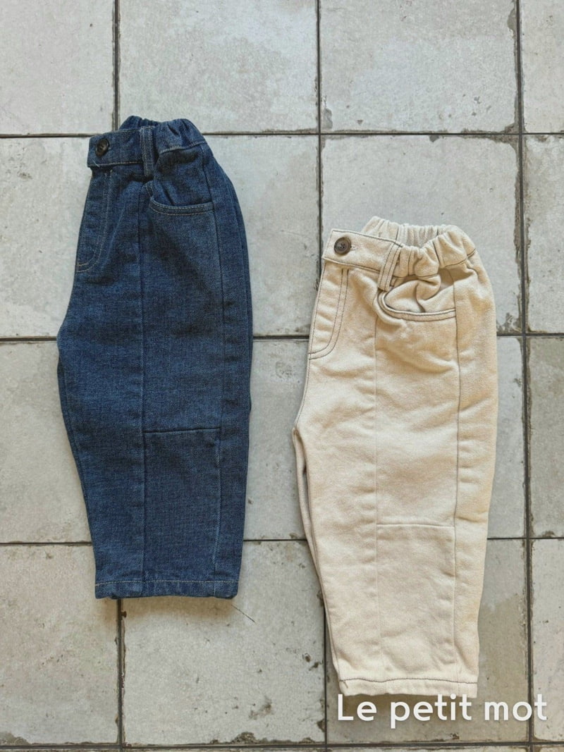 Le petitmot - Korean Children Fashion - #minifashionista - Brushed Cut Denim Pants - 3