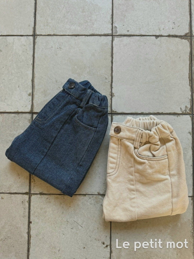 Le petitmot - Korean Children Fashion - #minifashionista - Brushed Cut Denim Pants - 4