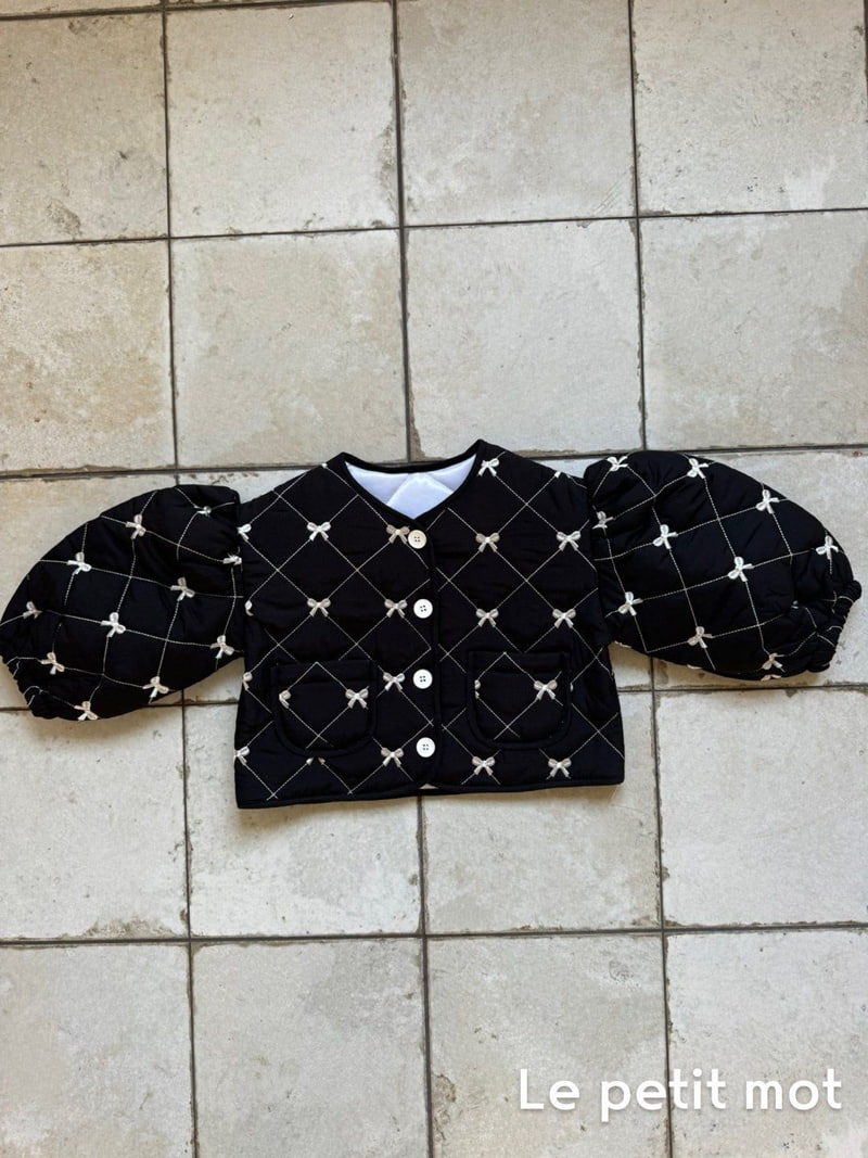 Le petitmot - Korean Children Fashion - #stylishchildhood - Ribbon Quilted Jacket - 5