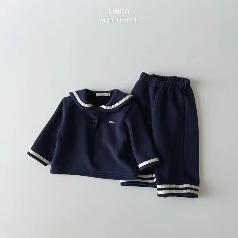 Lindo - Korean Baby Fashion - #onlinebabyshop - Sailor Set - 4