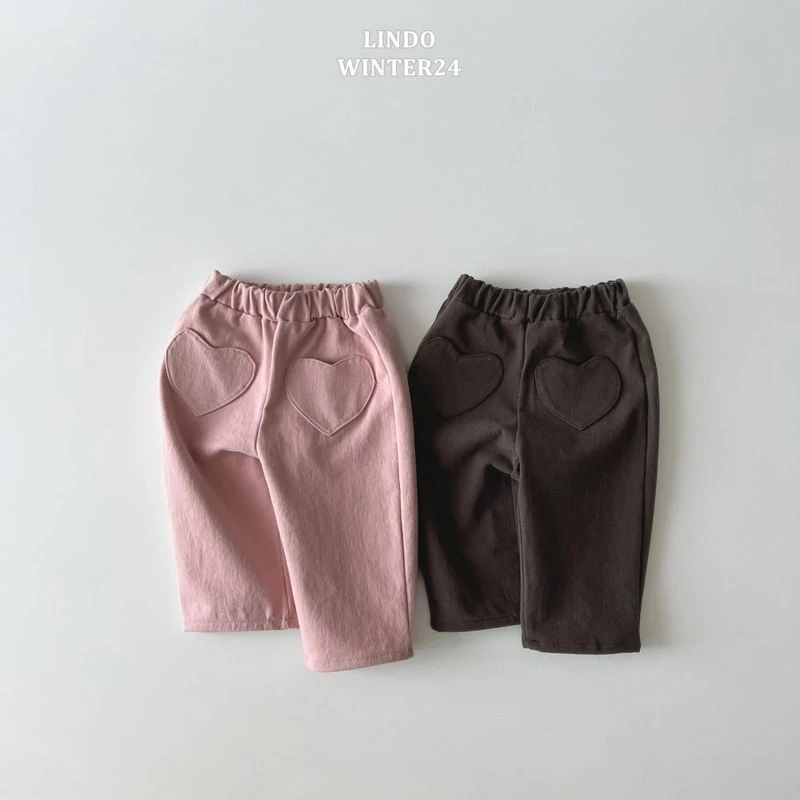 Lindo - Korean Baby Fashion - #babyboutique - Cotton Heart Pocket Pants