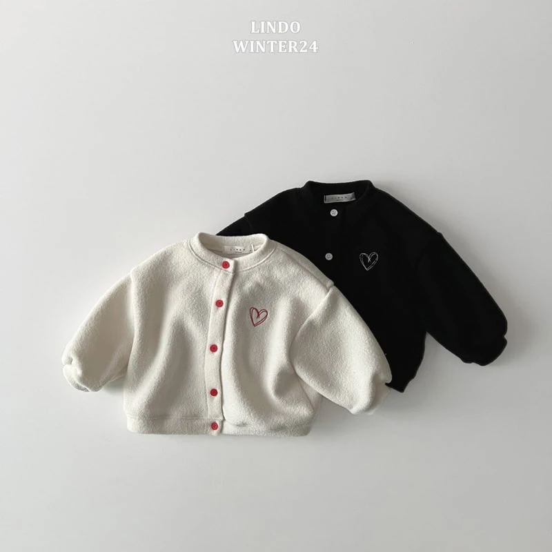 Lindo - Korean Baby Fashion - #babyboutiqueclothing - Heart Embroidery Cardigan