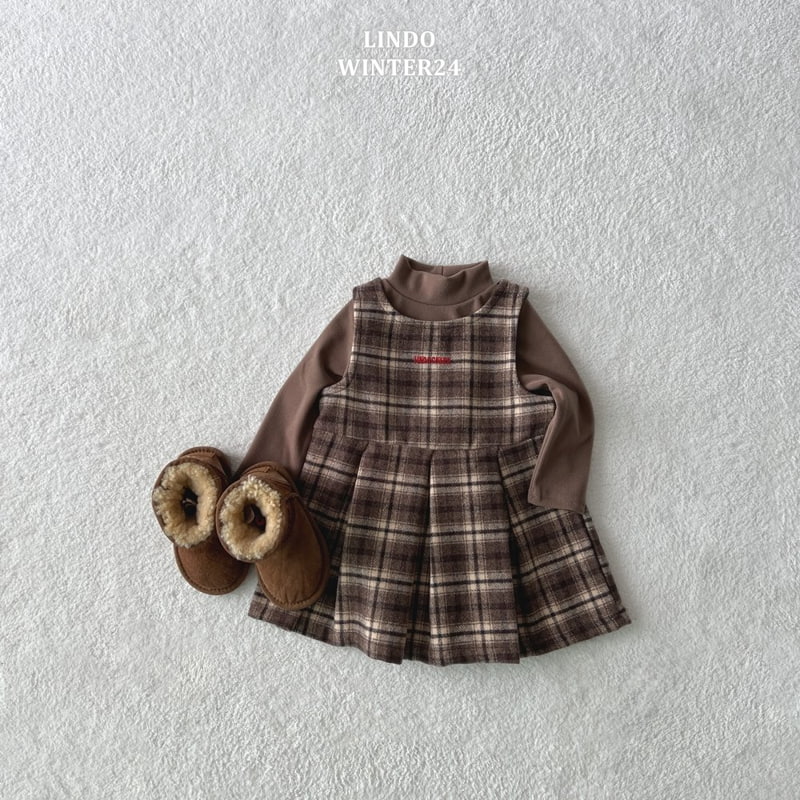 Lindo - Korean Baby Fashion - #babyclothing - Check Pleated One-piece - 11