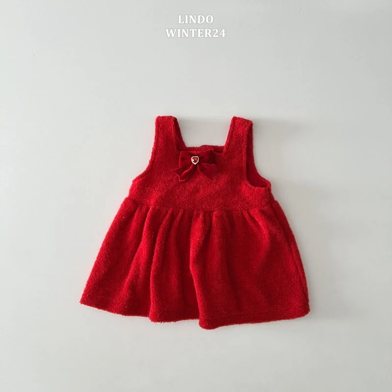 Lindo - Korean Baby Fashion - #babyfashion - Jewelry Mini Red One-piece