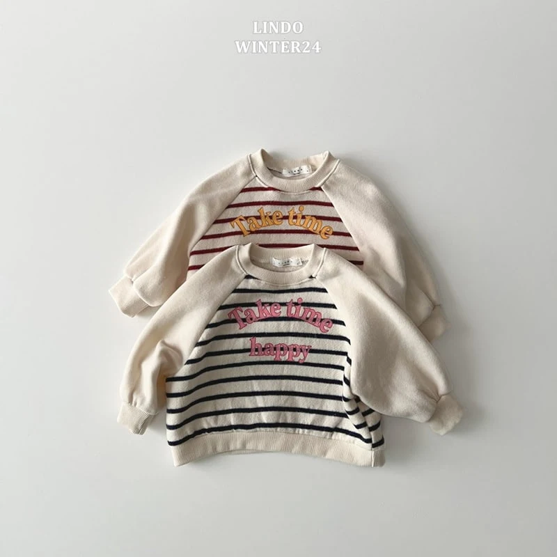 Lindo - Korean Baby Fashion - #babyfashion - Happy Stripe Sweatshirts