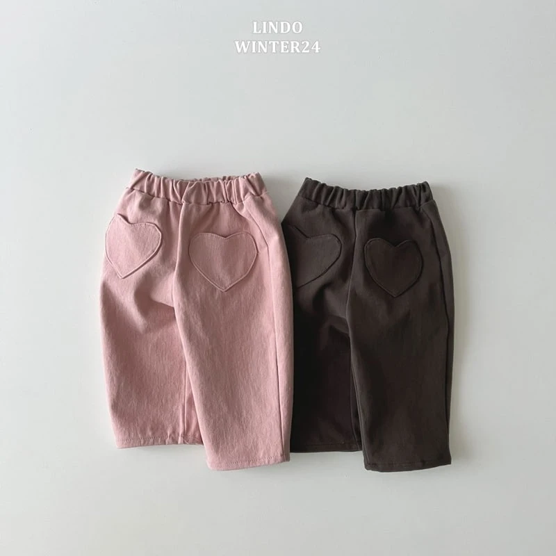 Lindo - Korean Baby Fashion - #babyfever - Cotton Heart Pocket Pants - 5