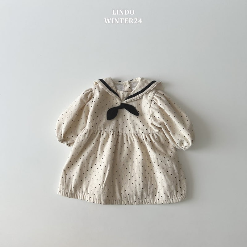 Lindo - Korean Baby Fashion - #babygirlfashion - Dot Sailor One-piece