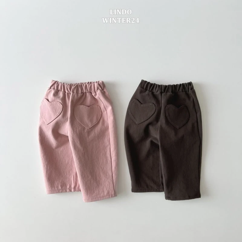 Lindo - Korean Baby Fashion - #babylifestyle - Cotton Heart Pocket Pants - 7