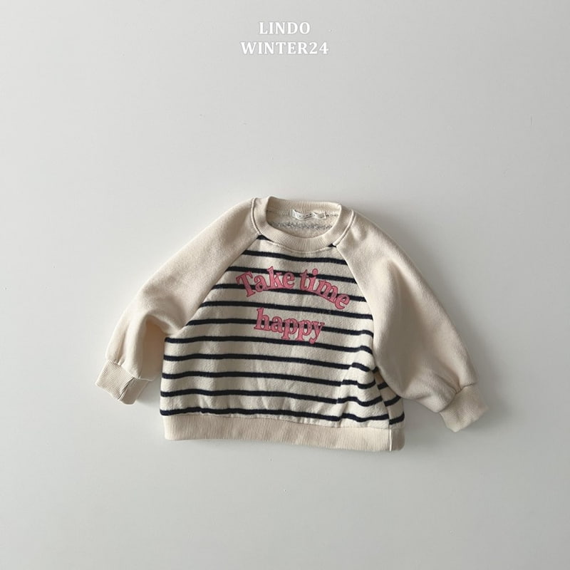 Lindo - Korean Baby Fashion - #babygirlfashion - Happy Stripe Sweatshirts - 4