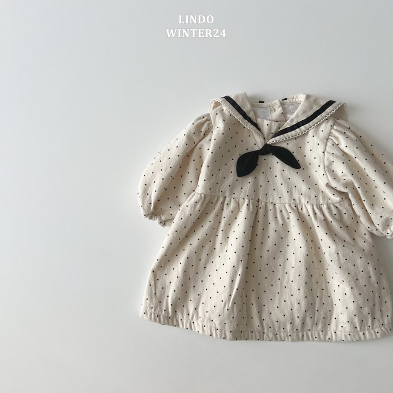 Lindo - Korean Baby Fashion - #babyoninstagram - Dot Sailor One-piece - 3