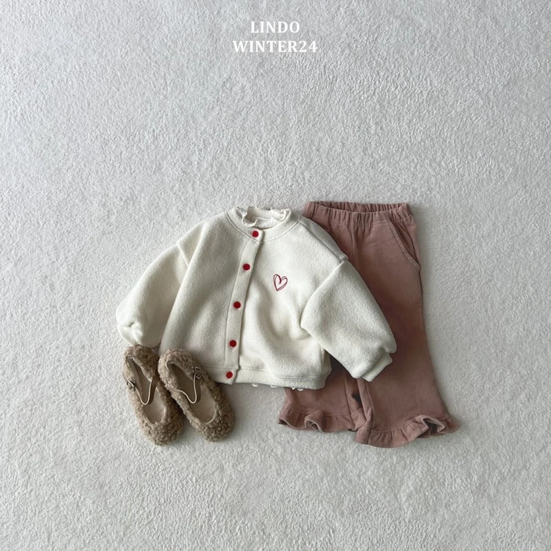 Lindo - Korean Baby Fashion - #babyootd - Heart Embroidery Cardigan - 8