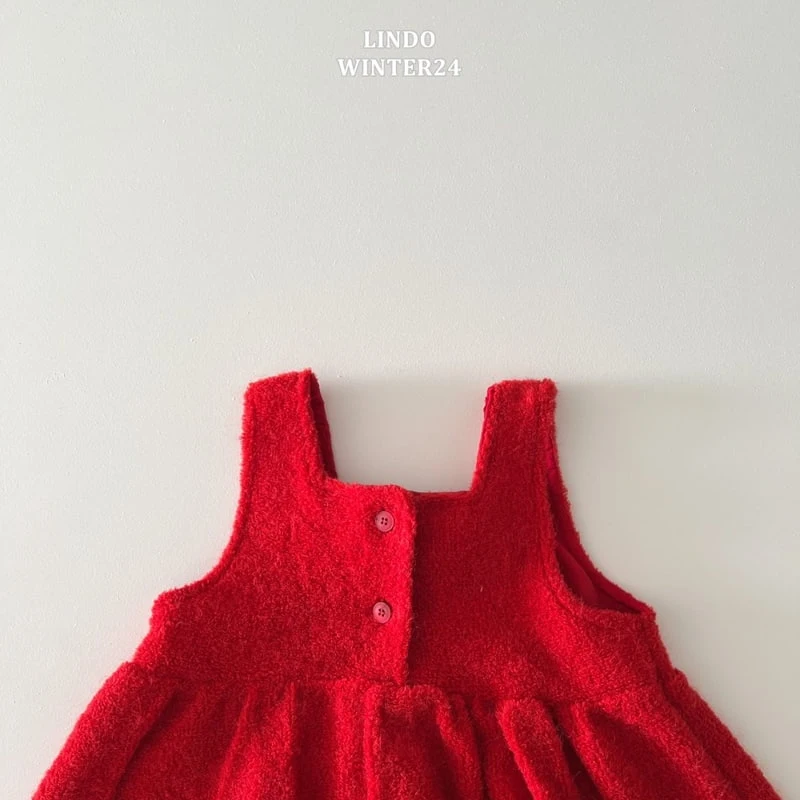 Lindo - Korean Baby Fashion - #babyoutfit - Jewelry Mini Red One-piece - 7