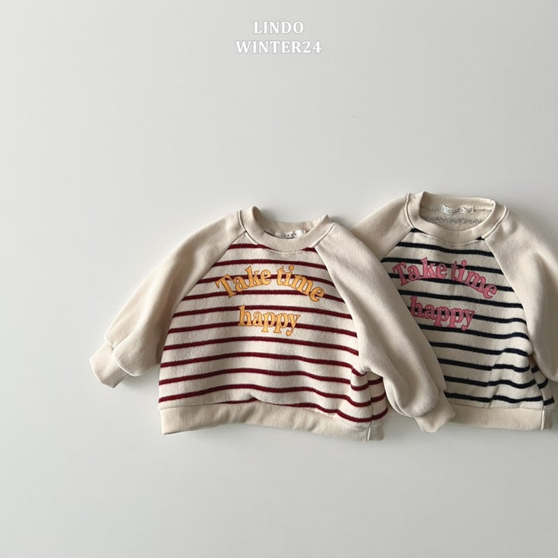 Lindo - Korean Baby Fashion - #babyoutfit - Happy Stripe Sweatshirts - 7