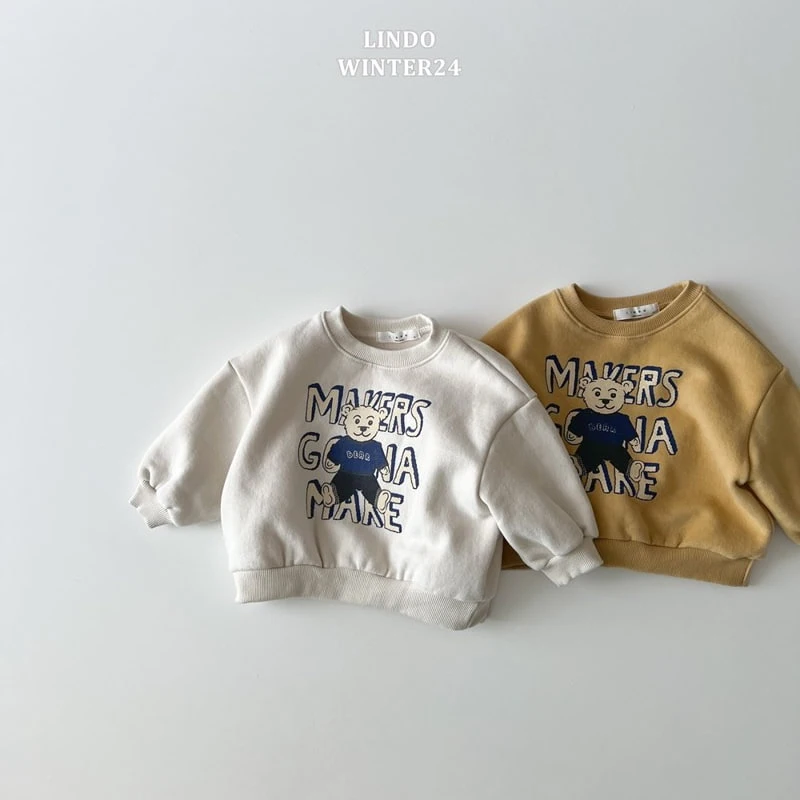 Lindo - Korean Baby Fashion - #babyoutfit - Make Bear Sweatshirts - 5