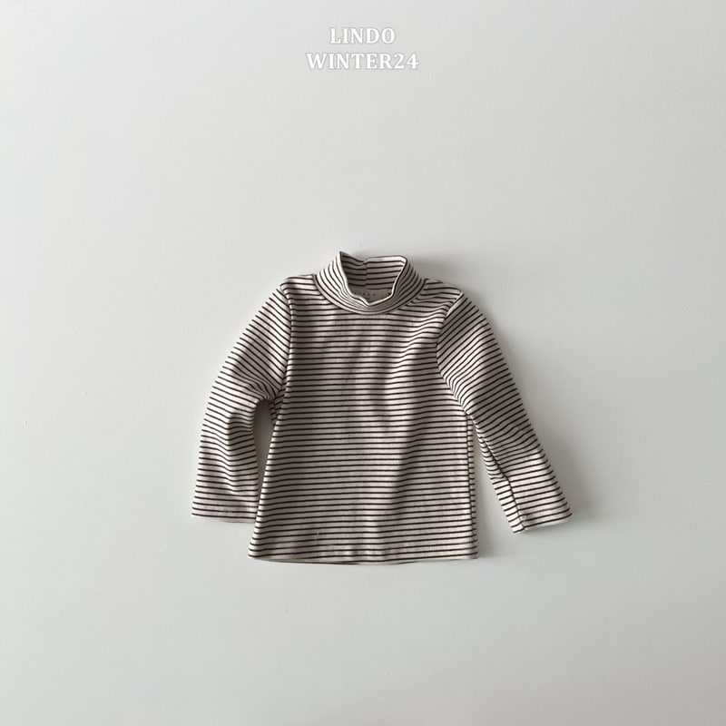 Lindo - Korean Baby Fashion - #babywear - Stripe Turtleneck Tee - 4