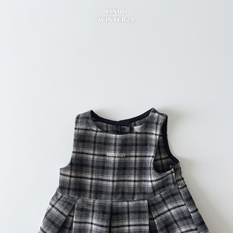 Lindo - Korean Baby Fashion - #smilingbaby - Check Pleated One-piece - 8