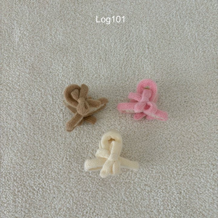 Log101 - Korean Children Fashion - #Kfashion4kids - Knit Ribbon Hair Claw