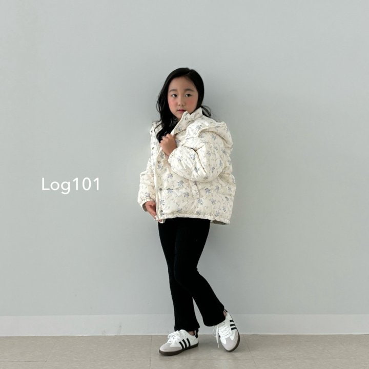 Log101 - Korean Children Fashion - #Kfashion4kids - Purple Flower Padding - 7