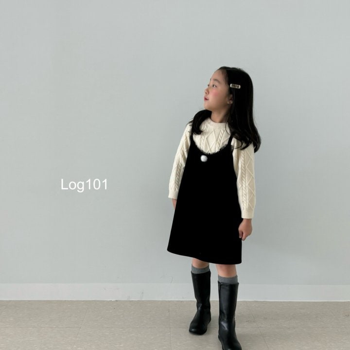 Log101 - Korean Children Fashion - #childofig - Cute Velvet One-piece - 8