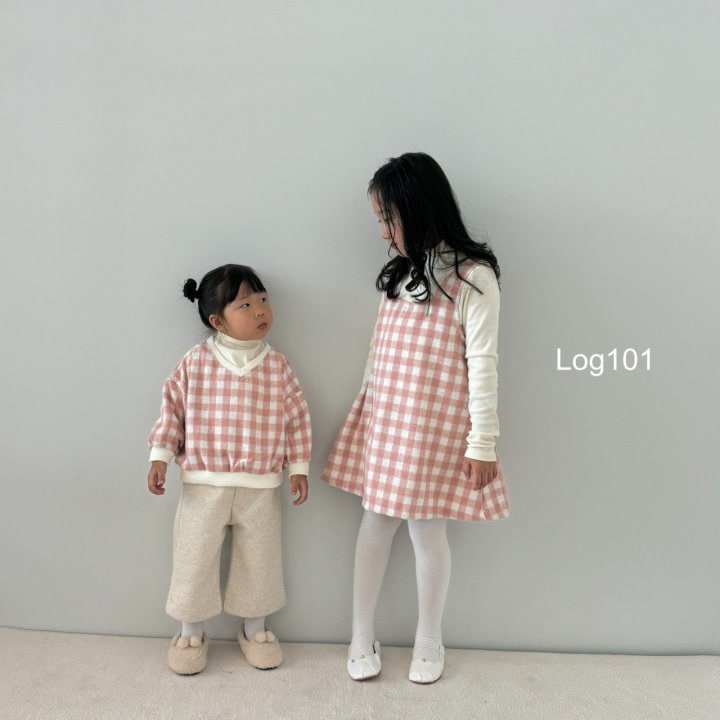 Log101 - Korean Children Fashion - #childofig - Pale Checker One-piece - 8