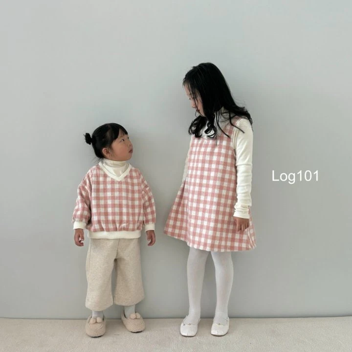 Log101 - Korean Children Fashion - #childofig - V Checker Sweatshirts  - 5